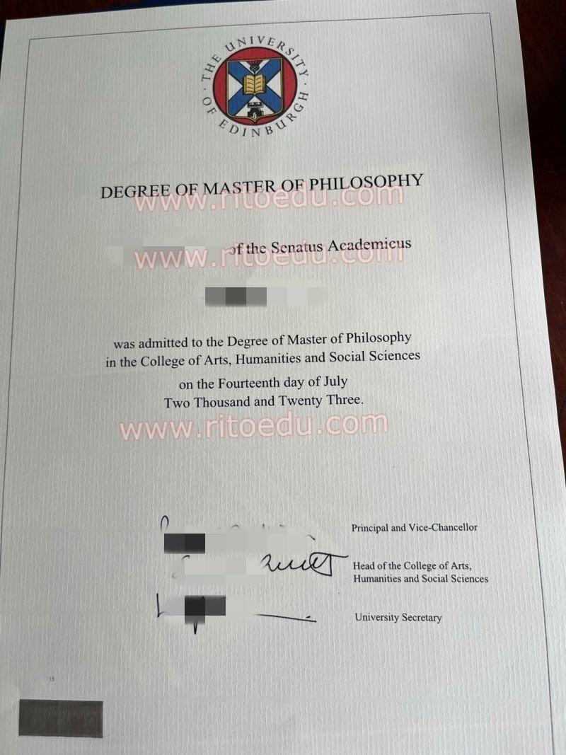 未顺利毕业提前买爱丁堡大学学位证书，补办英国爱丁堡大学25年最新硕士毕业证实拍图