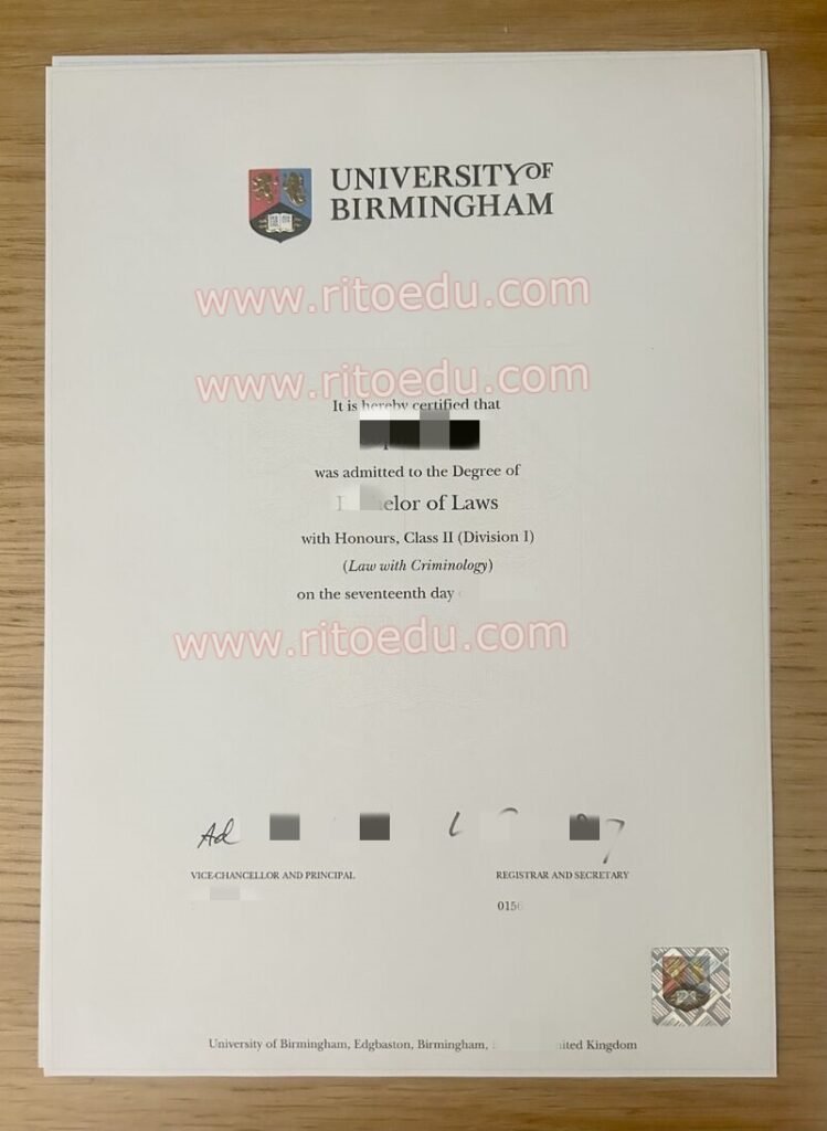 最新新版伯明翰大学电子学位证样板，补办伯明翰大学文凭流程，办理英国Birmingham大学毕业证途径，英国留服认证怎么办