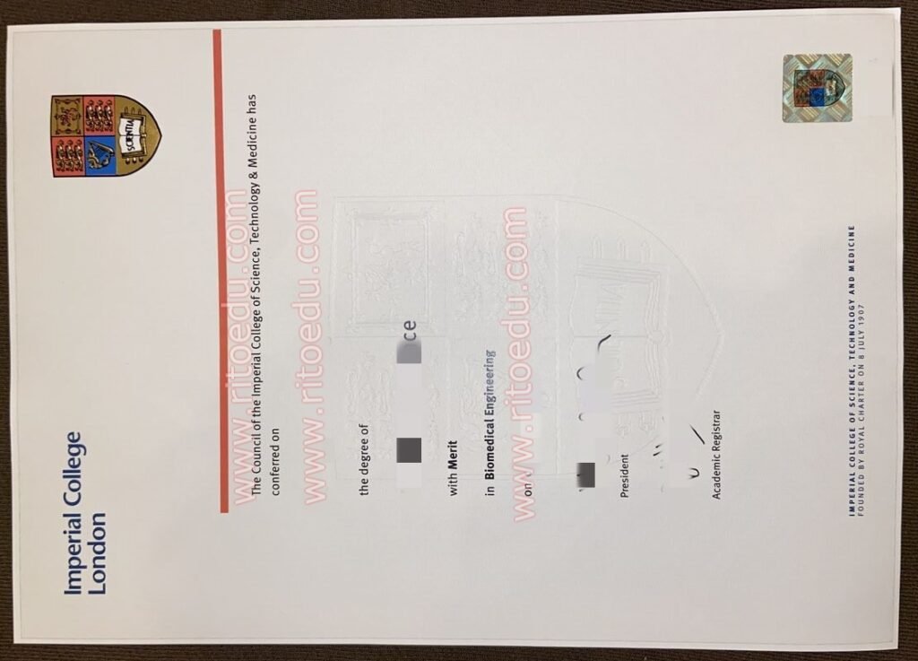 办理帝国理工学院文凭证书流程，申请帝国理工学院毕业证认证，购买帝国理工学院学位证书