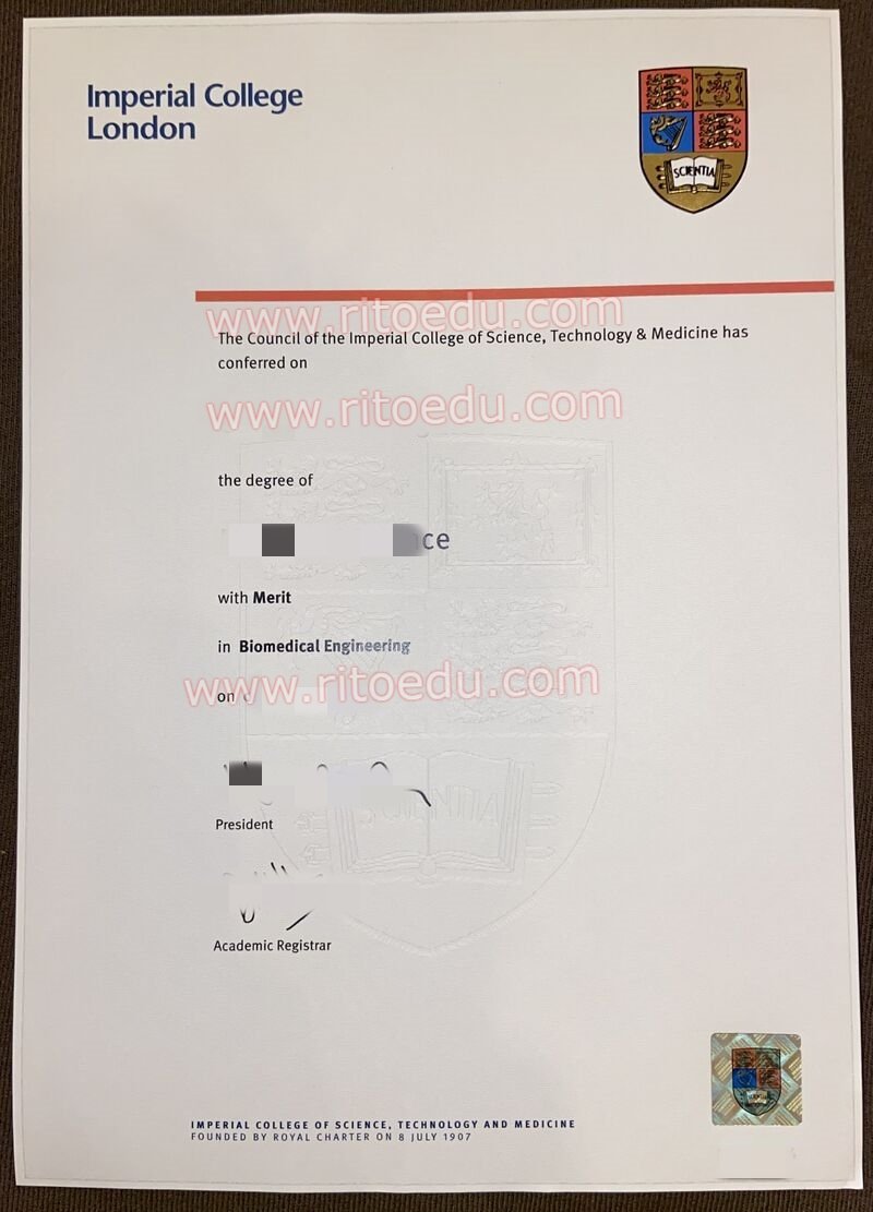 办理帝国理工学院文凭证书流程，申请帝国理工学院毕业证认证，购买帝国理工学院学位证书