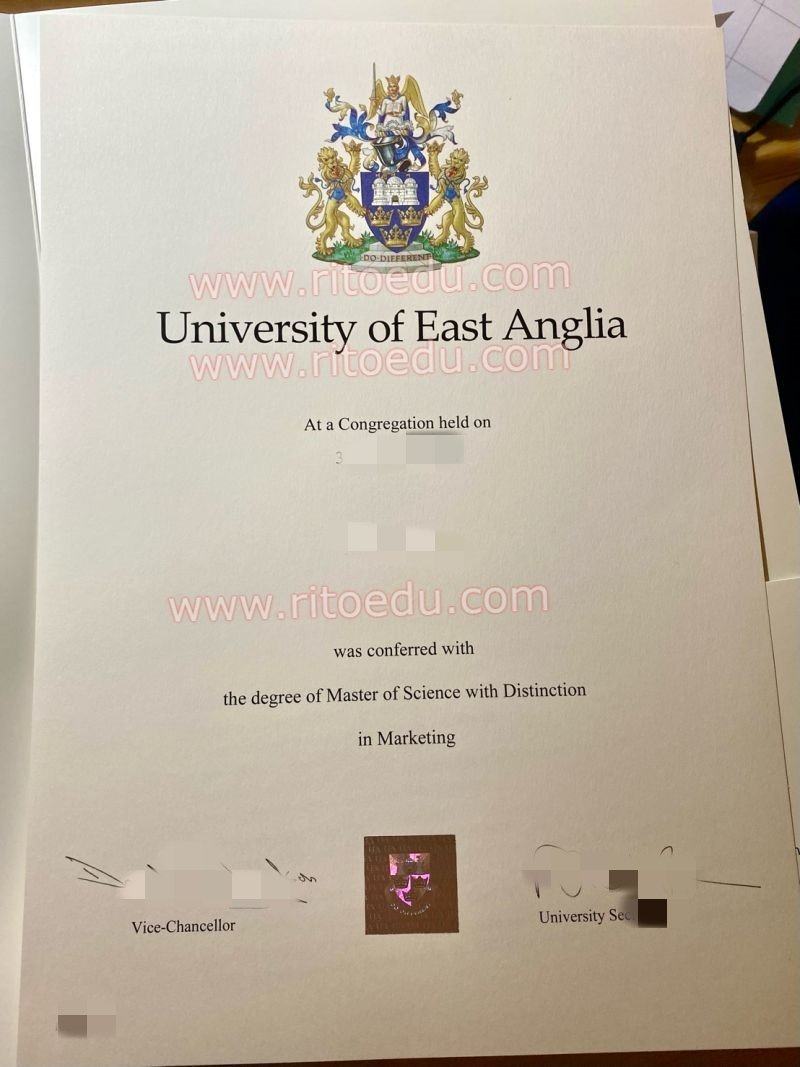 英国东英吉利大学学位证书电子图，办理一份英国UEA文凭证书需要几天可以完成寄出，补办东安格利亚大学毕业证