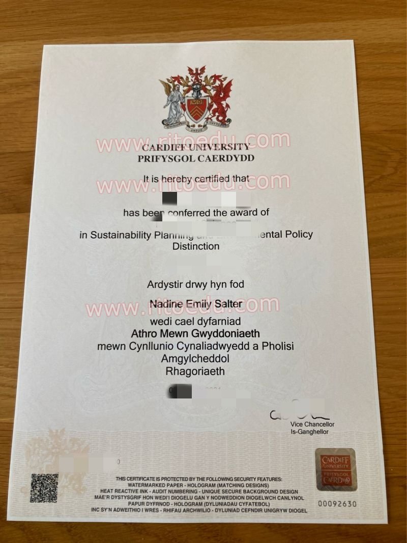 最新卡迪夫大学毕业证成绩单电子图,英国Cardiff学位证留信认证
