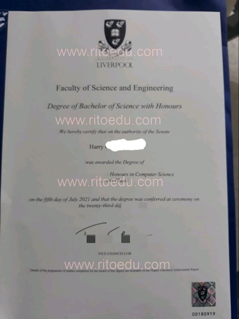 申请利物浦大学毕业证or购买英国UOL学位证PDF电子图，利物浦大学留学遇到考试挂科、出勤率太低、GPA不够