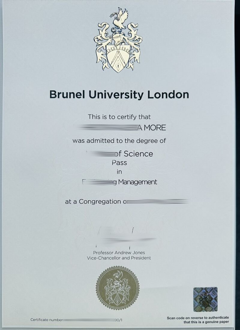 英国布鲁内尔大学毕业证扫描电子图，邮寄英国Brunel文凭证书遗失怎么办？快速补办布鲁内尔大学学位证成绩单