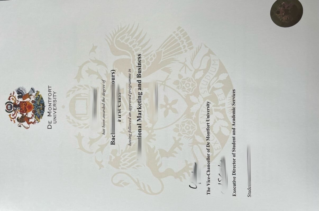 做德蒙福特大学最新毕业证成绩单，DMU留信认证英国教育部认证