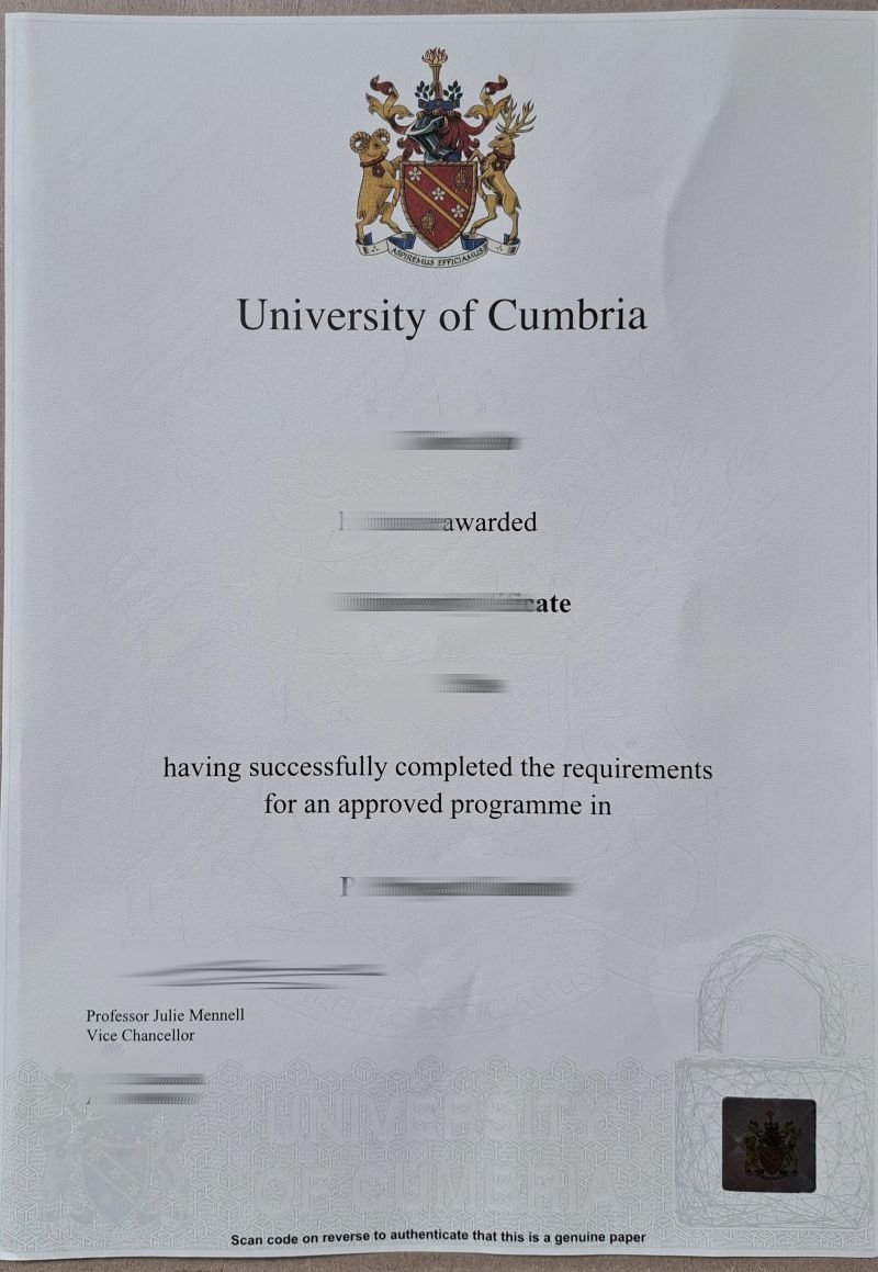 办理坎布里亚大学学位证，坎布里亚大学文凭证书，代办英国Cumbria毕业证，补办英国Cumbria学位证英国教育部认证留信认证
