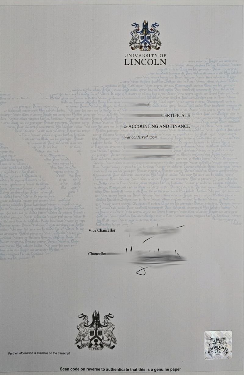 英国林肯大学毕业证样本，快速补办林肯大学学位证书与英国UoL成绩单等材料，林肯大学文凭快递遗失怎么办？