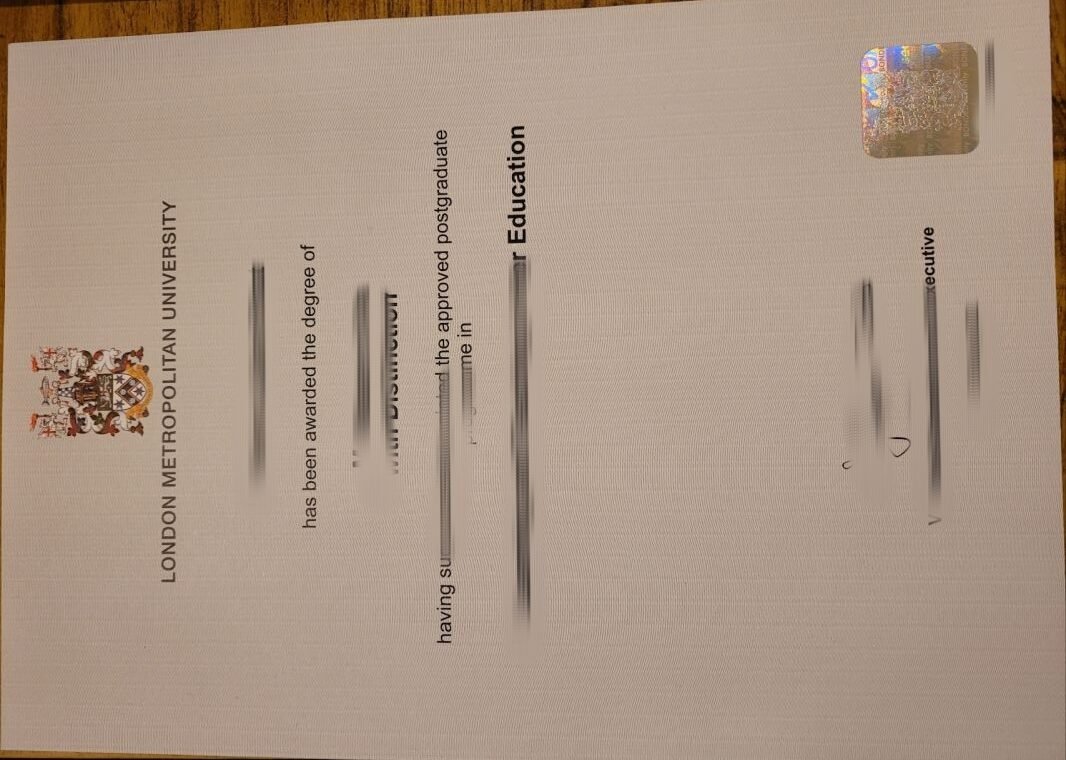 英国伦敦都会大学毕业证书实拍图，London Met成绩单制作