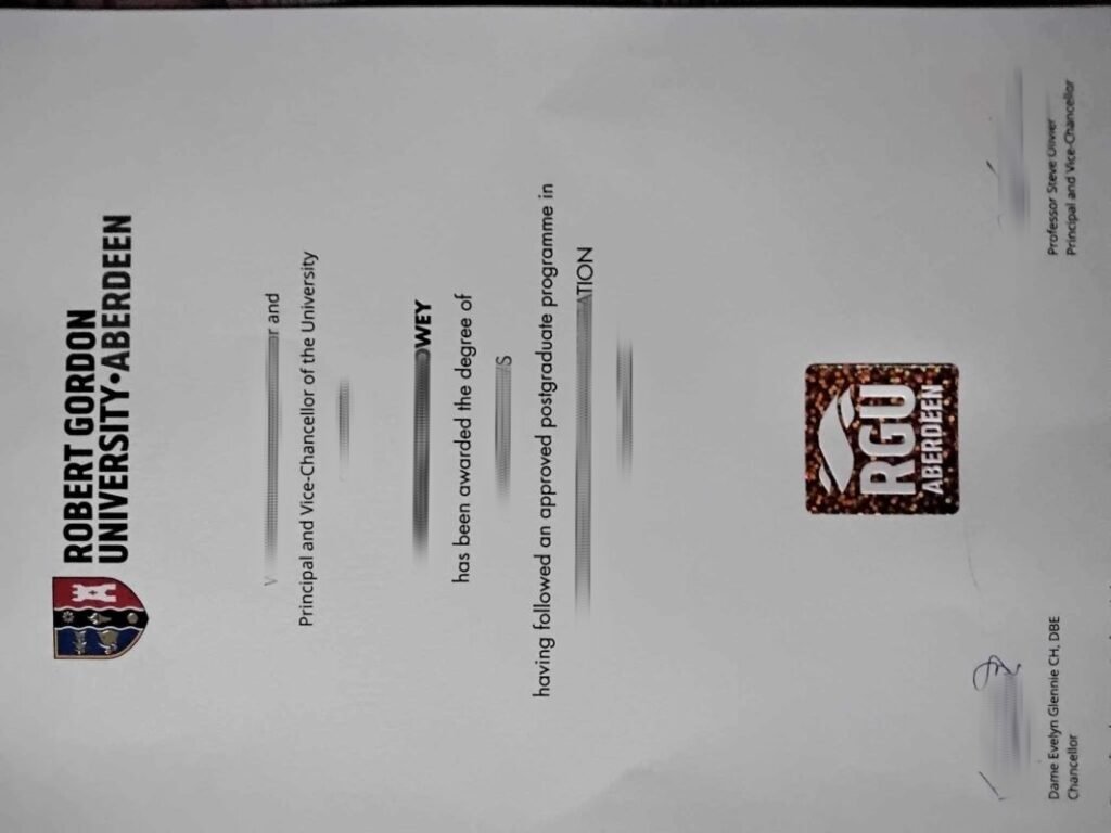 英国罗伯特戈登大学学位证书案例样板，遗失英国RGU文凭证书快速补办