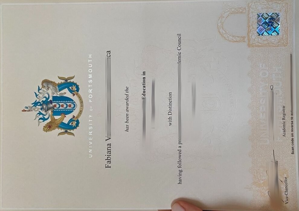 英国朴茨茅斯大学毕业证办理，订购UoP原版成绩单