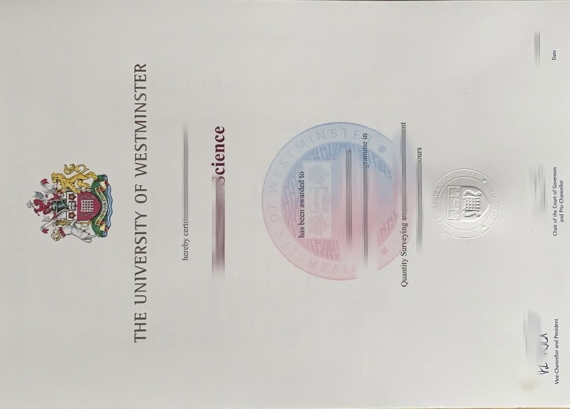 威斯敏斯特大学学位证书实拍图，英国毕业证成绩单购买
