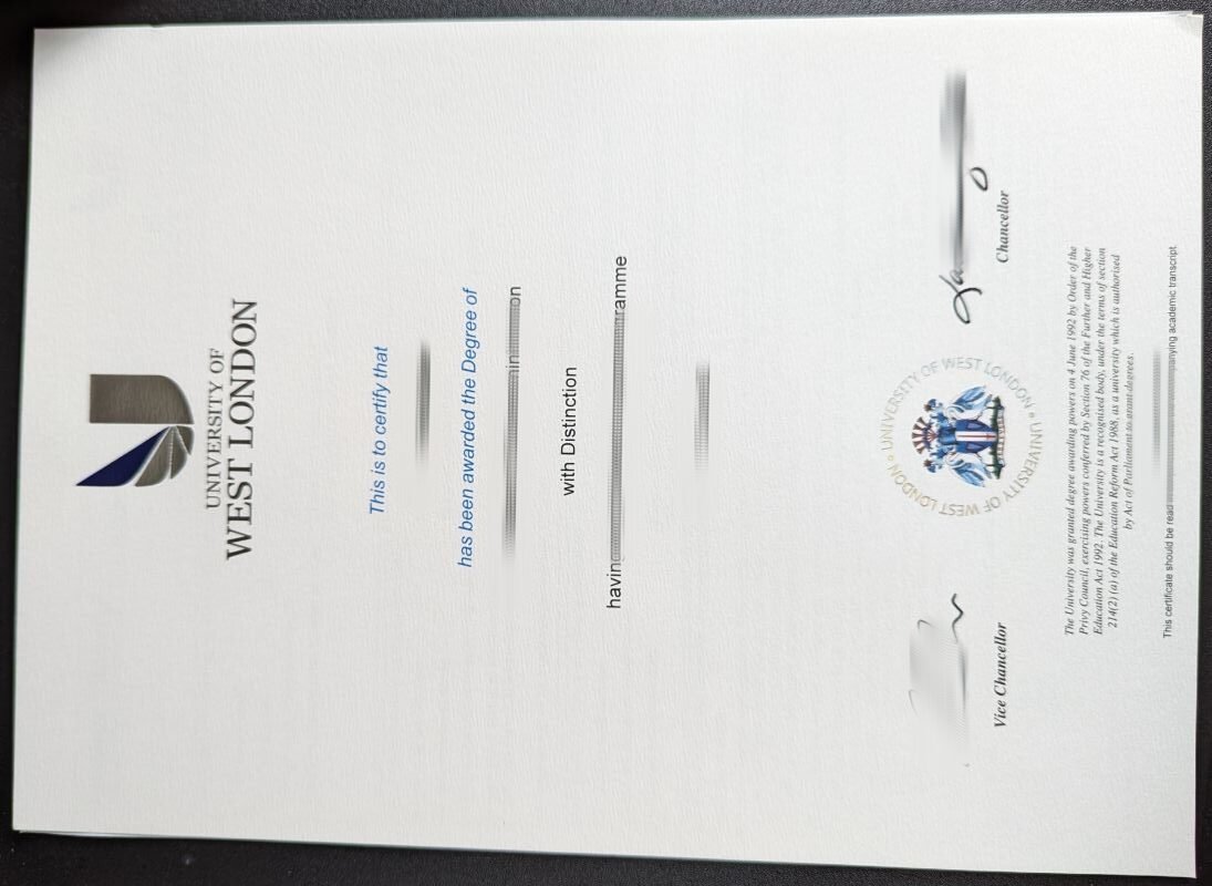 西伦敦大学留学毕业证成绩单制作，丢失UWL文凭购买途径