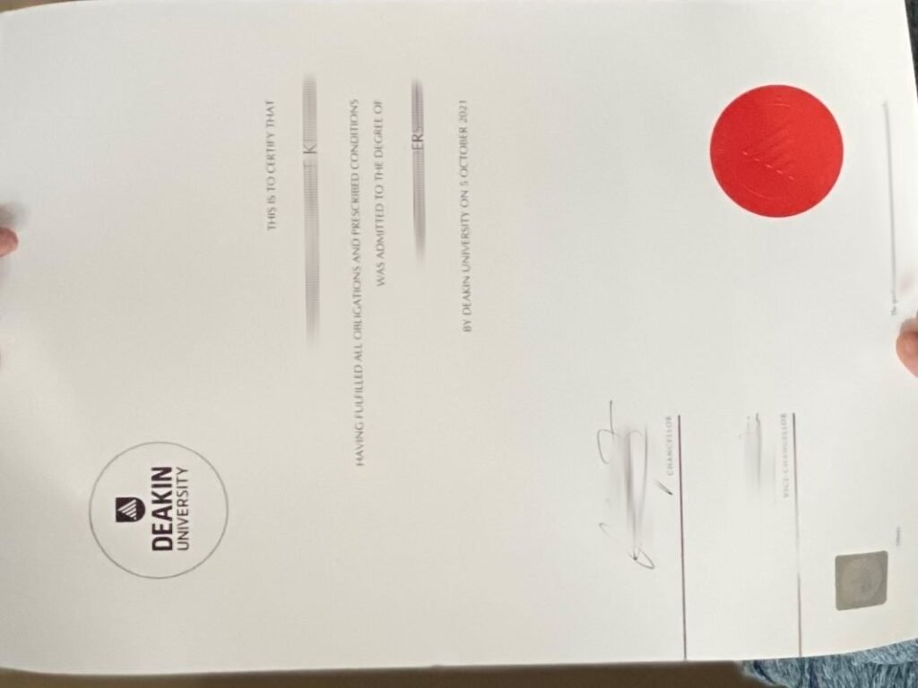 办理迪肯大学高仿真成绩单|定制迪肯大学毕业证及文凭|Deakin University留信认证