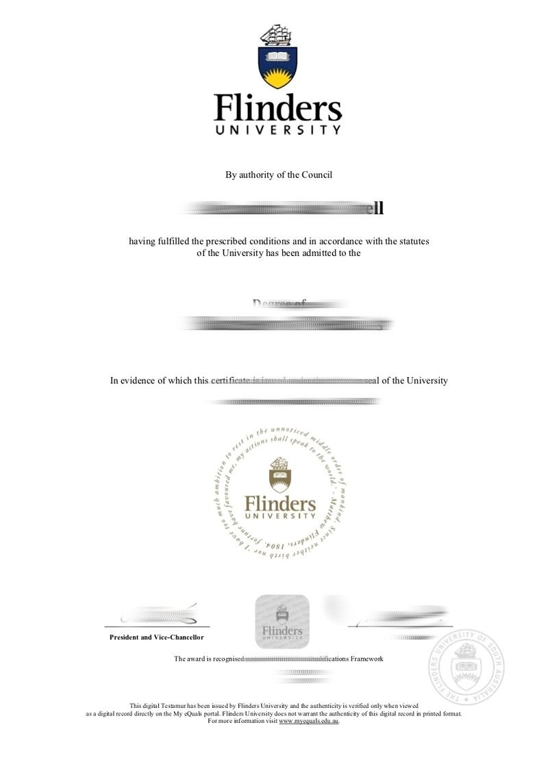 弗林德斯大学毕业证文凭样本|办理弗林德斯大学毕业证,办理澳洲真实留信认证Flinders成绩单制作