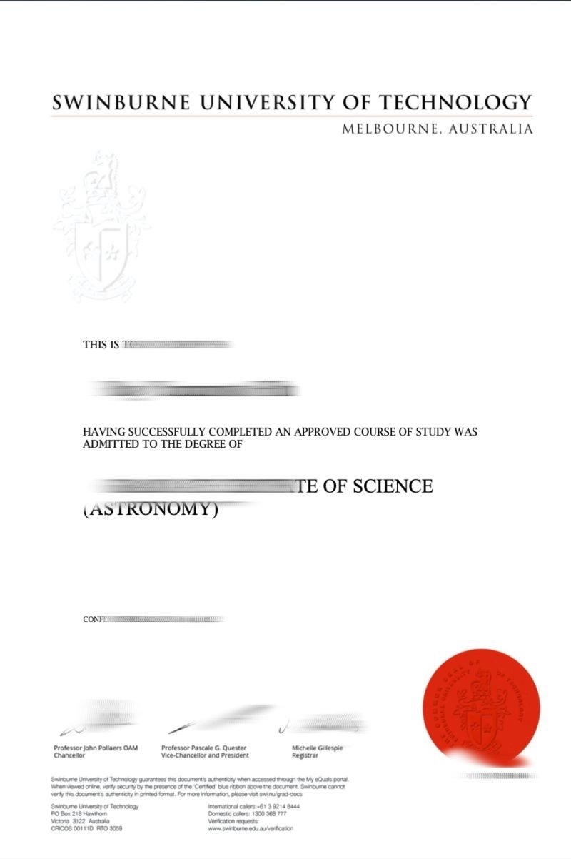 留学斯威本科技大学不能毕业证办理毕业证成绩单SUT文凭证书SUT真实留信认证