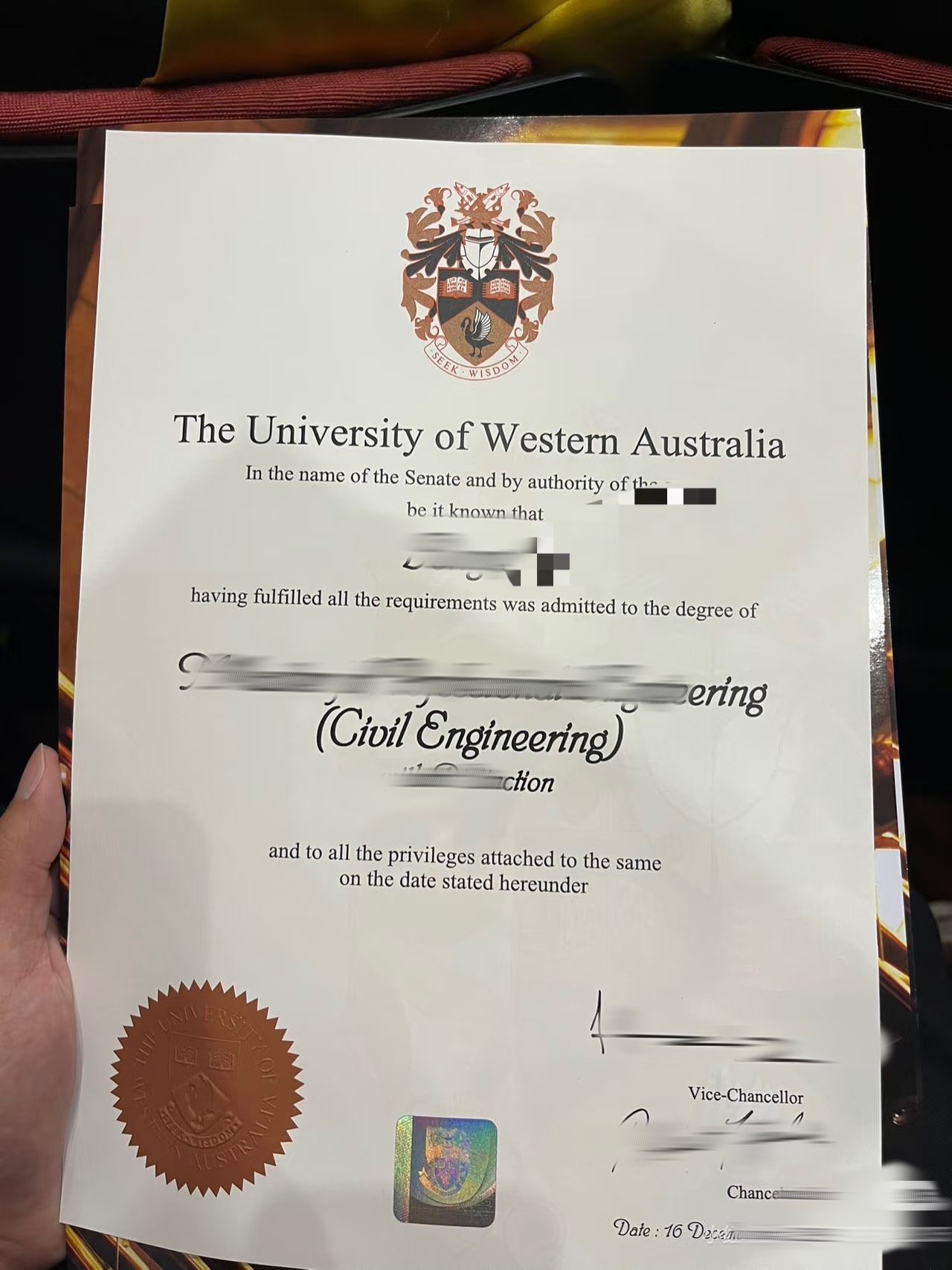 在线办澳洲西澳大学毕业证成绩单,UWA文凭制作,做西澳大学UWA真实留信认证