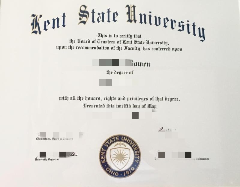 在线办肯特州立大学文凭diploma定制肯特州立大学毕业证绩单购买肯特州立大学transcript美国留信认证