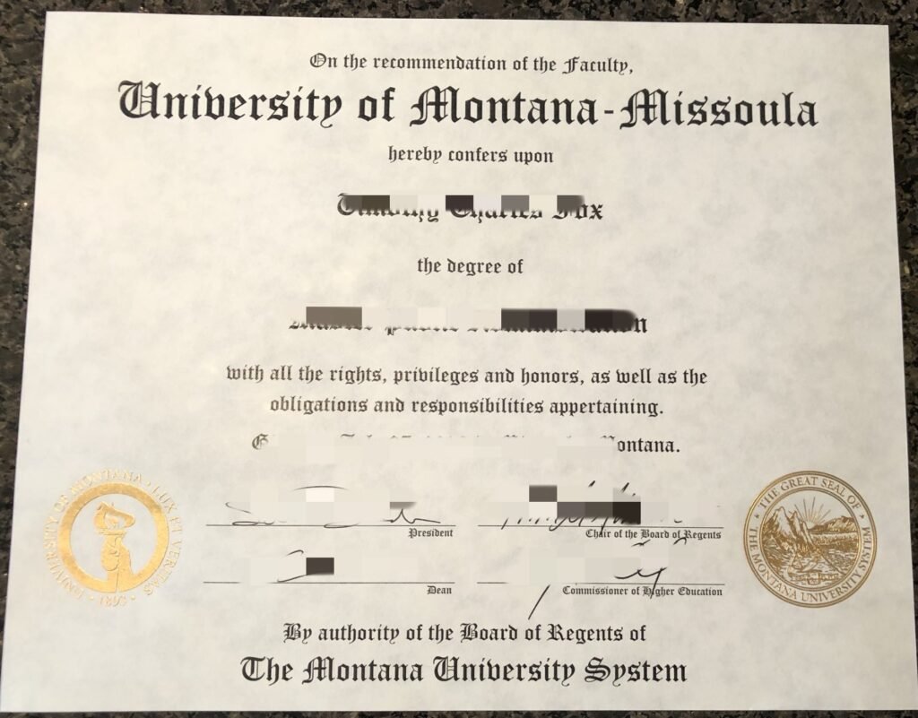 蒙大拿大学密苏拉分校文凭成绩单美国diploma购买蒙大拿大学密苏拉分校毕业证成绩单办理蒙大拿大学密苏拉分校transcript美国真实留信认证