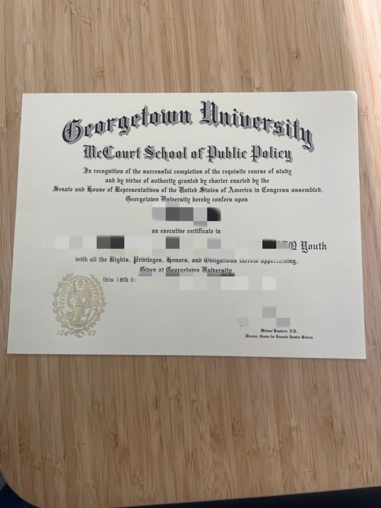 办理GU毕业文凭购买GU乔治城大学毕业证成绩单|美国留学毕业证书|GU美国diploma,乔治城大学transcript办美国留信认证