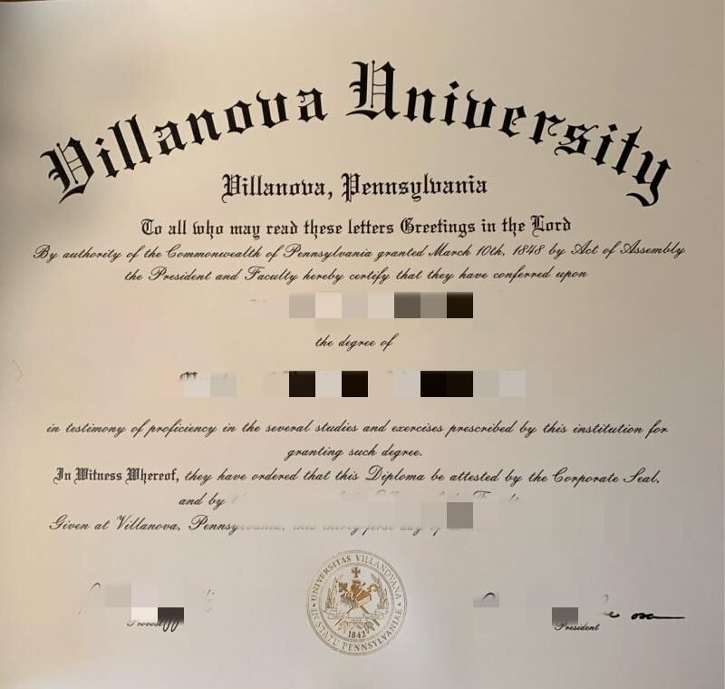 购买维拉诺瓦大学烫金毕业证书,美国原版成绩单定制