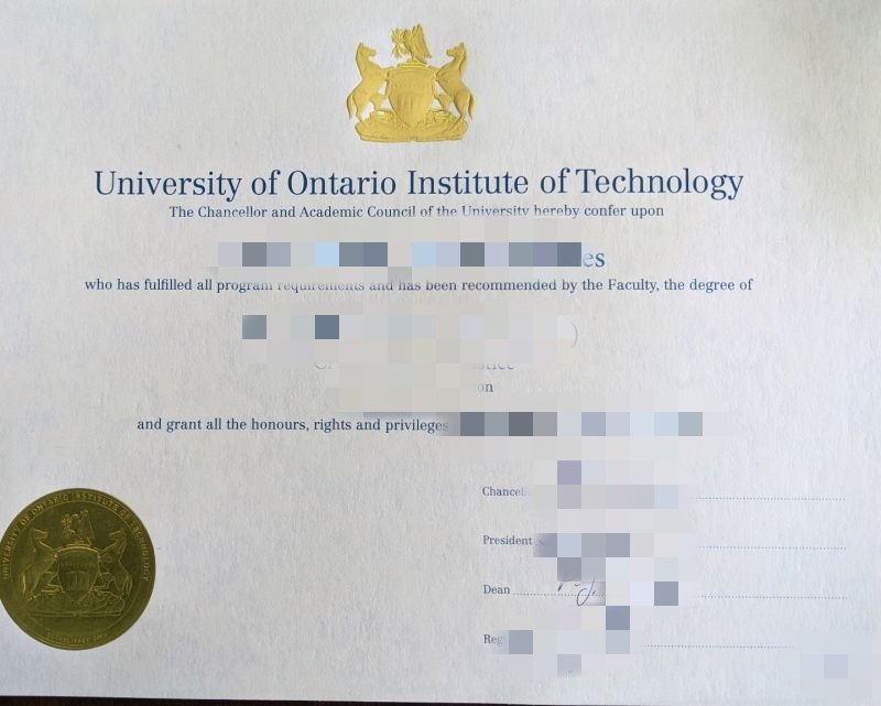 购买安大略理工大学diploma办理OTU毕业证成绩单transcript安大略理工大学文凭证书加拿大留信认证