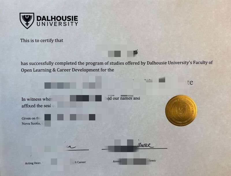 购买达尔豪西大学diploma办理Dal毕业证成绩单transcript达尔豪西大学文凭证书加拿大留信认证