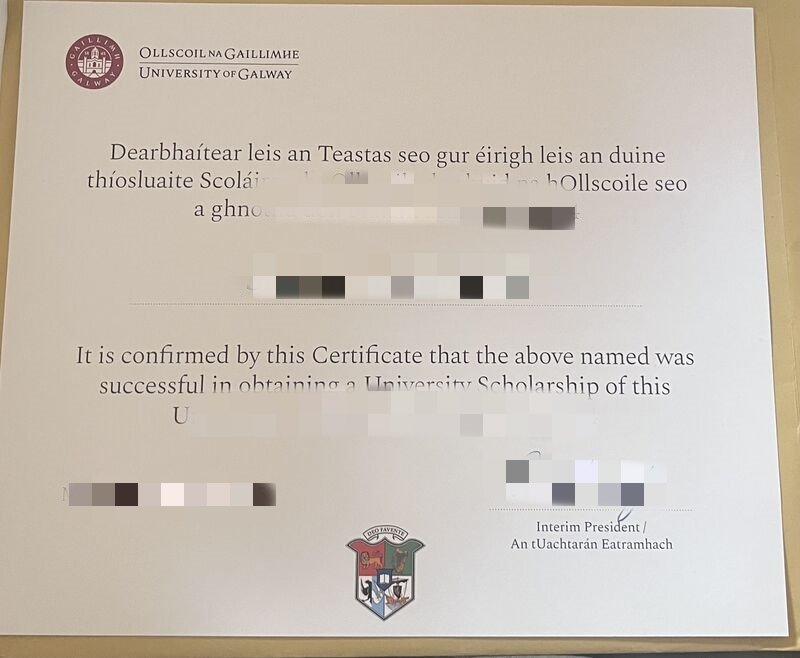 定做高威大学毕业证成绩单diploma购买爱尔兰大学transcript留信认证爱尔兰海牙认证
