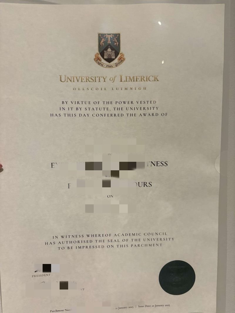 定做利莫瑞克大学毕业证成绩单diploma购买爱尔兰UL大学transcript留信认证爱尔兰UL留才认证