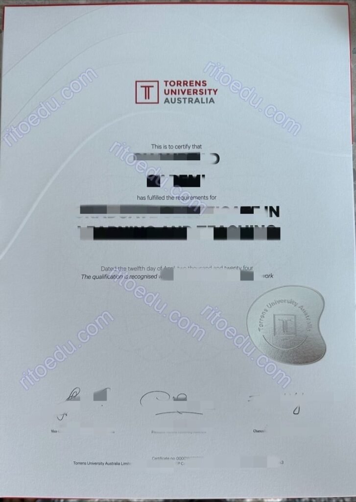 在线购买澳大利亚托伦斯大学毕业证成绩单TUA留信认证