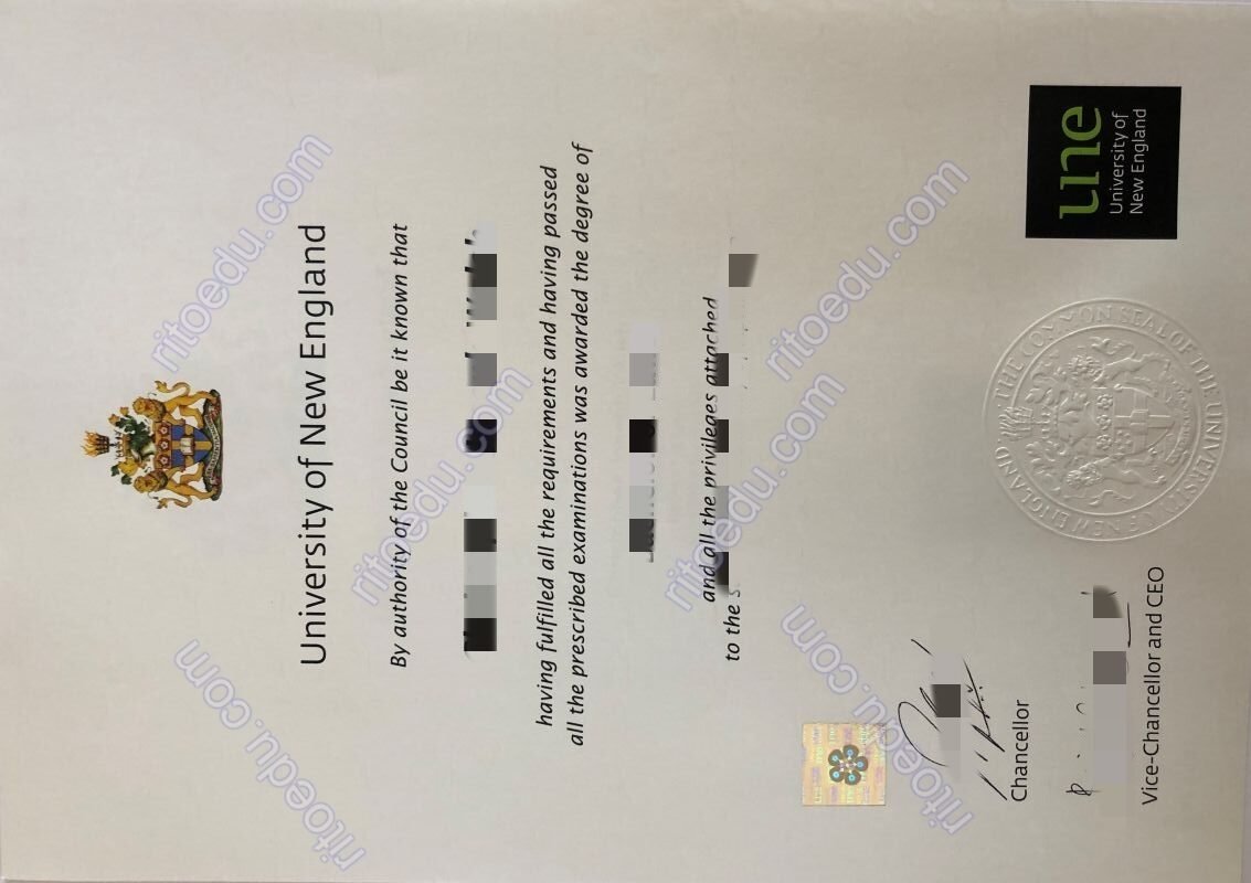 新英格兰大学毕业证成绩单，澳洲UNE证书购买