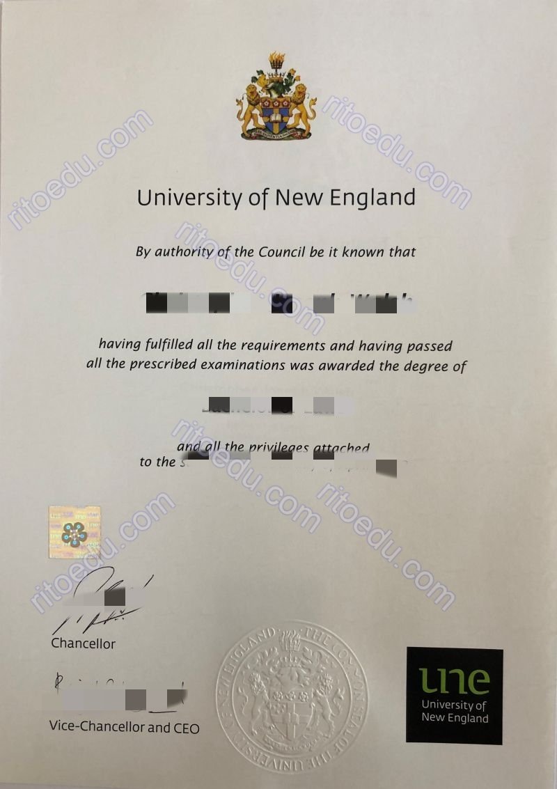 澳洲新英格兰大学毕业证制作,修改UNE成绩单，澳洲留信认证,UNE Certificate Transcript