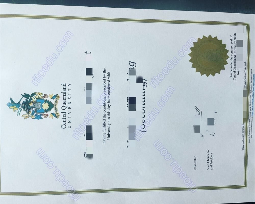 一分钟了解中央昆士兰大学CQU毕业证成绩单制作流程