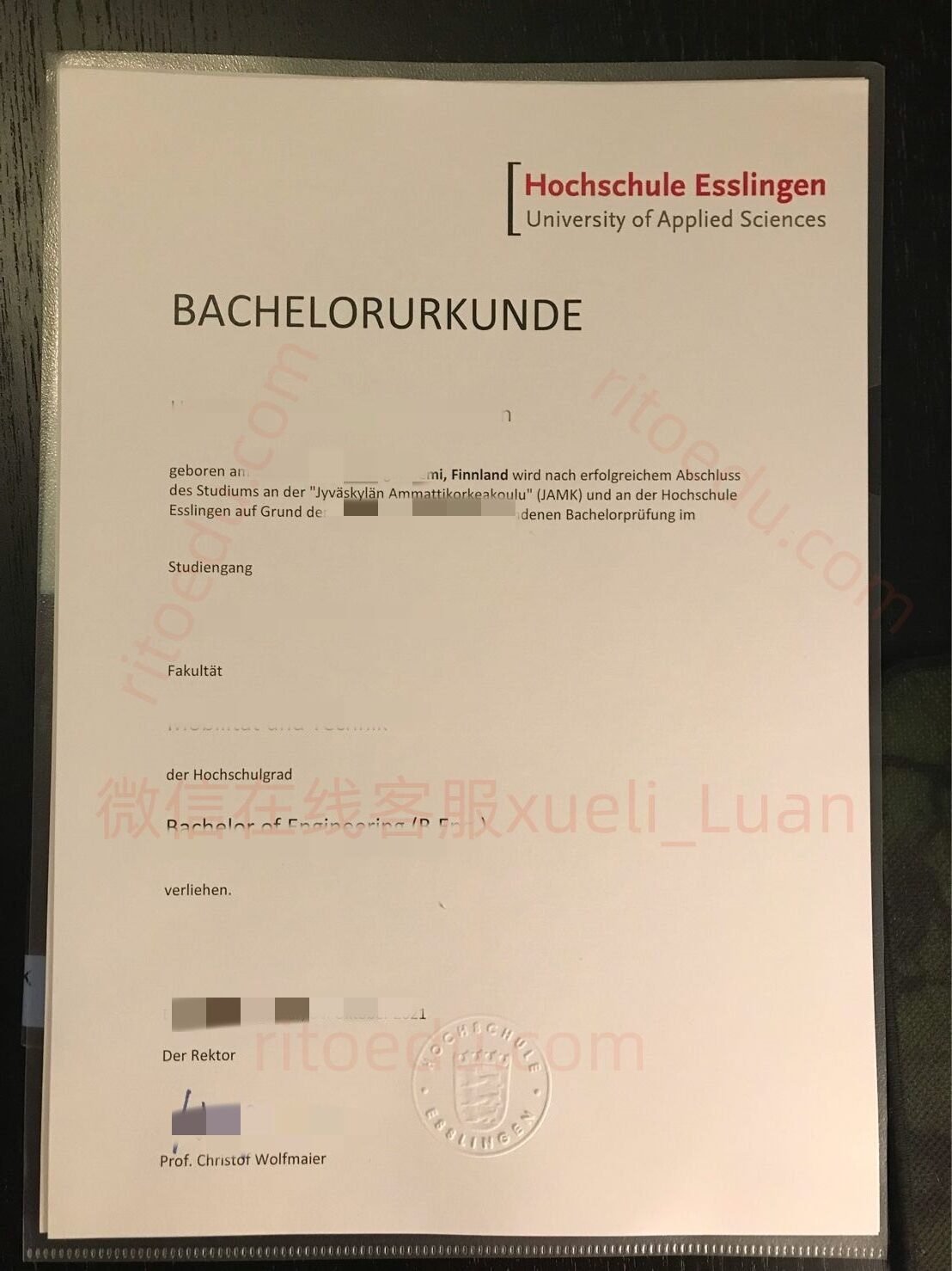 购买一份埃斯林根应用科学大学毕业证成绩单需要多久？办理埃斯林根应用科学大学本科毕业证书，快速制作德国埃斯林根应用科学大学成绩单
