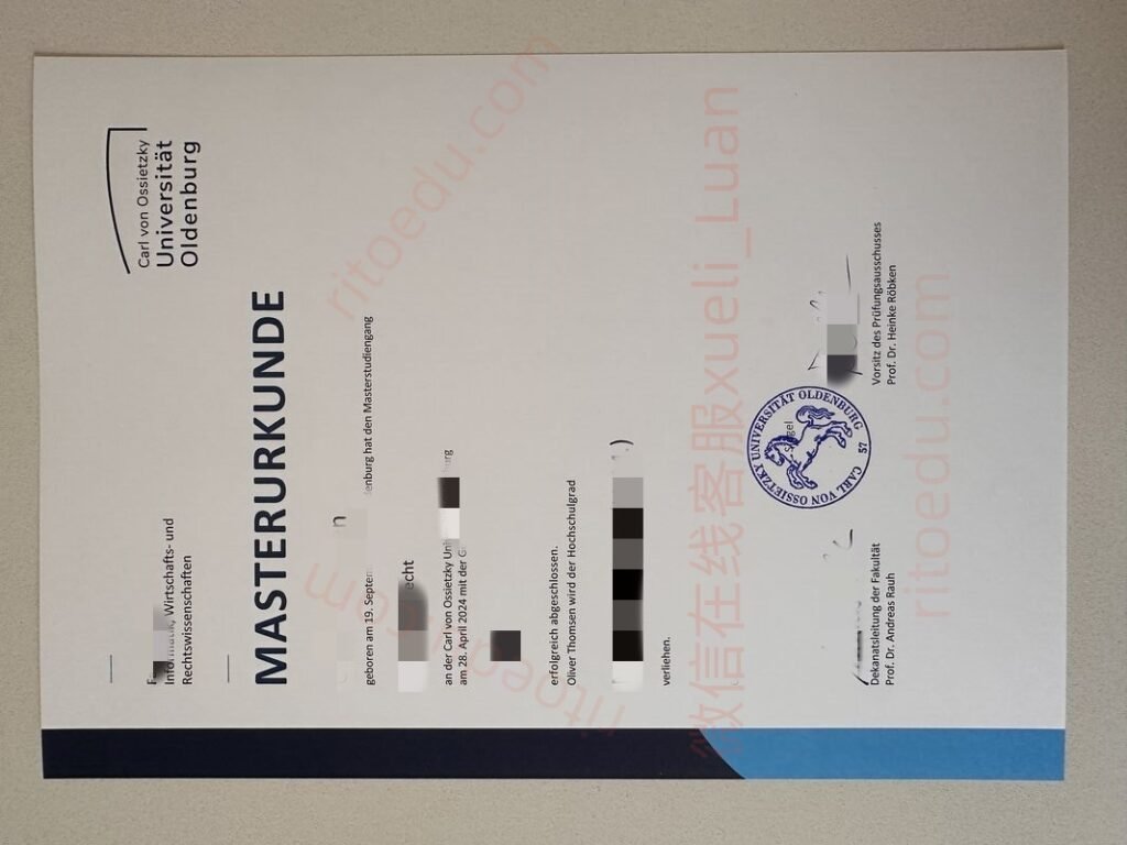 办理奥尔登堡大学毕业证书成绩单,奥尔登堡大学本科学位证书购买,卡尔·冯·奥西茨基大学硕士成绩单制作,定制2025年奥尔登堡大学毕业证成绩单