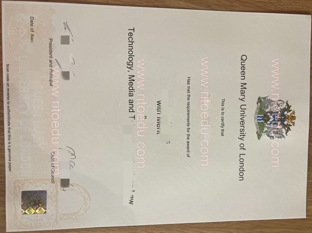 伦敦玛丽女王大学毕业证实拍图,快速补办伦敦玛丽女王大学学位证与QMUL成绩单等材料独家渠道