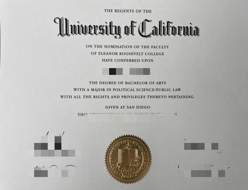 加州大学圣地亚哥分校（UCSD）毕业证及成绩单如何定制全解析