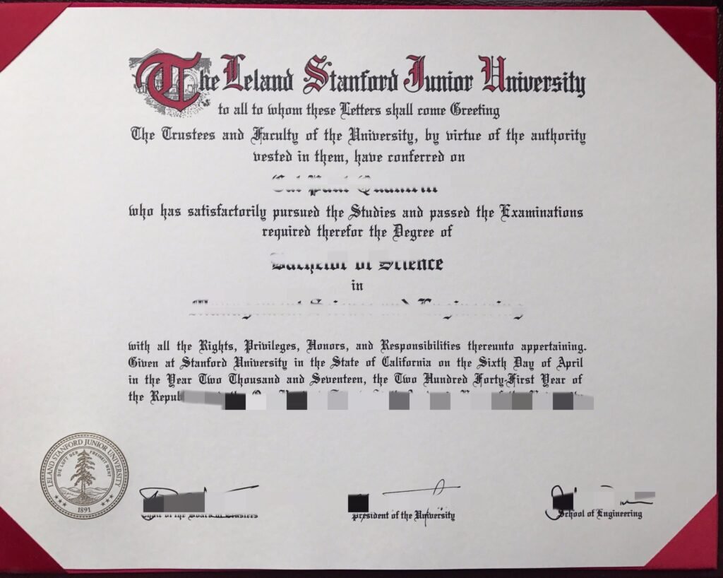 美国学术印记：制作斯坦福大学“工艺级”毕业证与成绩单全解析